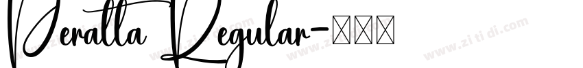 Peralta Regular字体转换